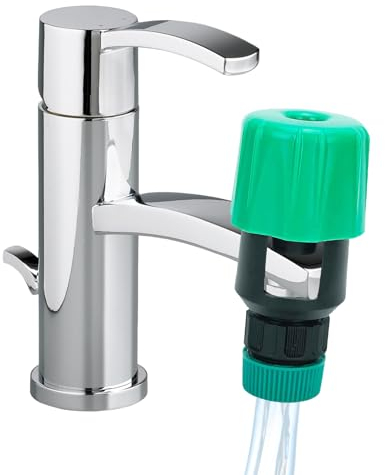 iwiio Kitchen Tap Hose Connector, Garden Hose Pipe Connector, Tap Connector for Hose Pipe, Tap Adapter for Hose Pipe for Kitchen Sink Indoor Outdoor Tap