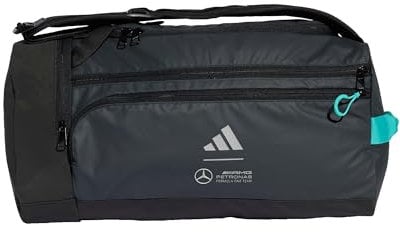 adidas Unisex Mercedes - AMG Petronas Formula ONE Team HYBRID Duffel, Carbon/Black/Reflective Silver, One Size