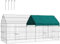 PawHut Freilaufgehege 220 x 85 x 103 cm Kleintiergehege mit Abdeckung, 4 Türen, Meerschweinchen Gehege für Kaninchen, Indoor, Outdoor, Stahl, Grün