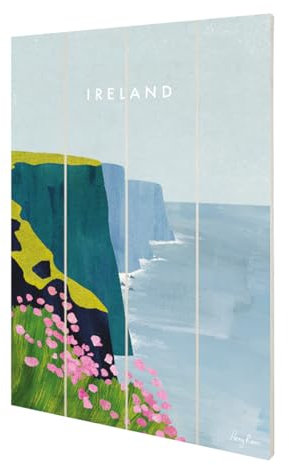Henry Rivers Irland Cliffs Of Moher Plakette, mehrfarbig, 59 x 40 cm