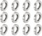 QUARKZMAN 12pcs M12 Separadores de Acero Inoxidable 304, Espaciadores Redondos de Metal Espaciadores Metálicos de Acero Inoxidable para M12 Tornillo Pernos, 12x20x4mm (ID*OD*Esp.)