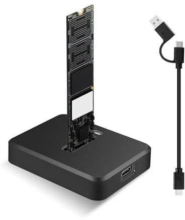 Stations d'accueil pour Disques Durs - Station d'accueil Double Protocole M.2 Nvme 10 Gbps | Sata 5 Gbps, Port USB 3.1 Gen2 pour M-Key | B+M Key, Station d'accueil pour Disques Durs 2230 2242 2260