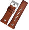GAFNED Echtes Leder -Uhrband für Diesel Uhrengürtel DZ4476/4482 DZ7408 7406 4318 Riemen 22 24 26 28 mm großer Männer Handgelenk Uhr Band(1513 Brown silver,24mm)