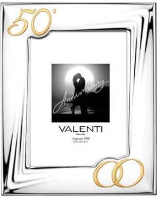 Portafoto in argento Valenti 50°Anniversario cm 13x18