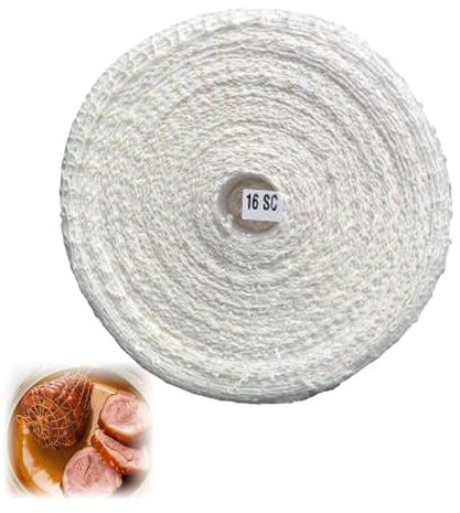 Meat Netting,Cooking Mesh Net Cotton Nets Bag Barbecue Ham Food Twine Wrapping Rope Butchers Making Mozeat Supplies Elastic Press Deli Mold,for Poultry Beef Meats Curing Decompression Roasting Maker