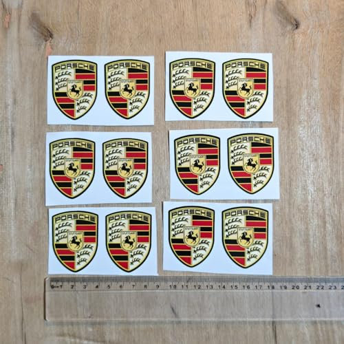 Zorkee Aufkleber geeignet für Porsche 12 Stück