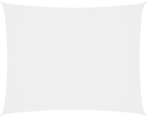 Helloshop26 Voile Toile d'ombrage Parasol Tissu Oxford rectangulaire 3 x 4 m Blanc 02_0009663