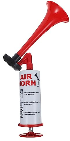 GOOHOCHY Handlufthorn Handpumpe Luftpumpe Sport Bootfahren Warnlufthorn Rot Für Fußballspiele Party Feiern Cheerleading