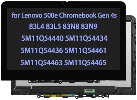 Original New Touch Screen Replacement for Lenovo 500e Chromebook Gen 4s LCD Display Digitizer Assembly 83L4 83L5 83N8 83N9 5M11Q54440 5M11Q54434 5M11Q54436 5M11Q54461 5M11Q54463 5M11Q54465