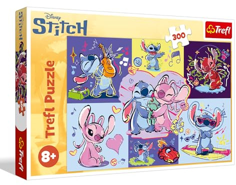 Trefl - Puzzle 300 Teile, Der verrückte Stitch, Lilo&Stitch, 8+ | Fördert Konzentration und Beobachtungsgabe, hohe Qualität, Geschenk, farbenfrohe Puzzles voller Details, kreativer Spielspaß