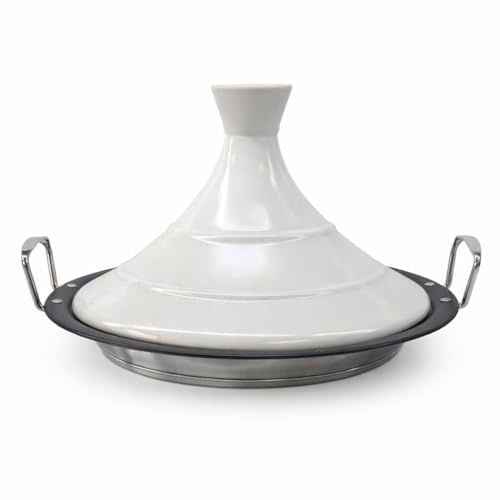 Tajine Induction 34cm - Plat à Tajine INOX - Revêtement antiadhésif - Toutes Sources de Chaleur : Induction Et Four Inclus