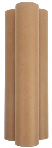 CALLARON Lot de 3 Tubes en Carton Naturel 30 Cm X 5 Cm, Cylindres en Papier Ronds Robustes pour Loisirs Créatifs, Tubes DIY pour Affiches, Rouleaux D'essuie-tout pour Projets Artistiques