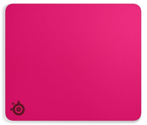 SteelSeries QcK Heavy Gaming Mousepad - Thicker, Non-Slip Silicone Rubber Base, Peak Tracking, Optimized for Gaming FPS, MOBAs, RTS, MMO - Large Size 450 mm x 400 mm x 6 mm - Magenta