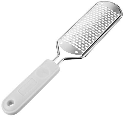 LALADEFIEE 1pièce Ponceuse Pied Acier Inoxydable pour Pédicure Râpe Double Face pour Enlever Peau Morte Outil de Soin Facile à Utiliser