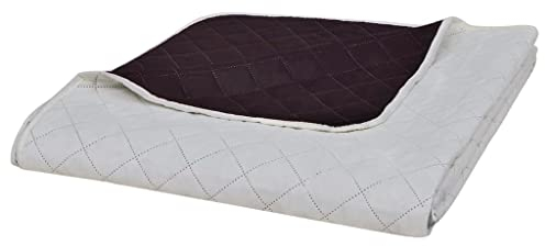 vidaXL Tagesdecke mit Doppelseiten, Beige/Braun, Bettwäsche