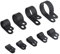 TOVOT 450 Stück R-Typ Kabelschellen Clips de Câble en Plastique Schwarze Kabel Clips (9 Größen: 3-25mm)