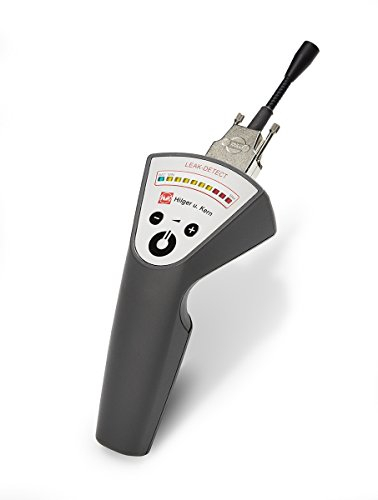 LEAK DETECT Grundgerät inkl. Messsonde 110mm, Messspitze, Kopfhörer, incl. Hygieneschutz und 9V Batterie im Koffer, Druckluft Suchgerät, Leckdetector, Leckage Suchgerät für Druckluftnetze