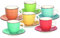 Tognana LS18502M043 Art & Pepper-Juego de 6 Tazas con Plato cc250, Piedra, Multicolor