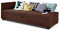 Sofa Misti II - Einzelbett, Schlafsofa mit Bettkasten, Bettsofa, Farbauswahl, Bettgestell, Komfortbett, Bett für Jugendzimmer, Schlafmöbel (Braun (Lux 12))