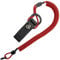 Ganzoo Spiral-Kabel Schlüsselanhänger elastisch mit Karabiner, Safety Lanyard mit Paracord-Mantel, Schlüsselband, Stretch Fang-Riemen, RSG Halterung für Polizei, Bundeswehr, Hausmeister, weinrot