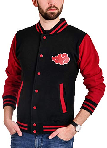 Naruto Shippuden College Jacke Akatsuki Symbol schwarz rot - M