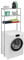Relaxdays Mobile per Lavatrice in Metallo, 3 Scaffali per Bagno o Lavanderia, sopra WC HxLxP 162,5x67x30 cm, Argento