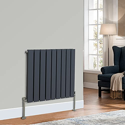 NRG Anthracite Modern 600x612mm Double Panel Bathroom Central Heating Radiator