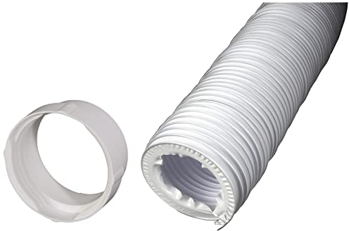 Xavax Abluftschlauch für Wäschetrockner, Innendurchmesser 10,2 cm, Länge 2 m & Abluftschlauch-Adapter für Trockner (Reduzierstück 100 auf 102 mm passend für Wäschetrockner) weiß