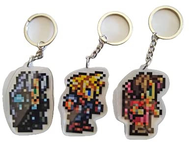 FF7 Schlüsselanhänger, 3-teiliges Set, Small