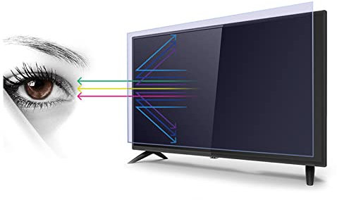 Anti Blue Light/Anti-Glare Screen Protector TV Protector Film Anti-Reflection Rate Up to 90%, for LCD/LED/OLED & QLED 4K HDTV Flat and Curved Screens/B / 49 Inches 1075x604 mm