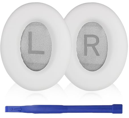 Aiivioll NC 700 Earpads Replacement Ear Pads Protein PU Leather Ear Cushion Compatible with Bose 700 Noise Cancelling Headphones (White)
