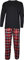 Gaffer Mens Pyjamas Set Trousers Woven Check Lounge Pants Long Sleeve T Shirts Top Red PJ – Long Tshirt XL