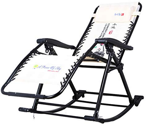 Sunloungers Reclining Patio Chair Beige Schaukelstuhl | Zero Gravity Locking Recliner Chair Wohnzimmer Garten Rasen | Outdoor-Liegestuhl Oversize Folding