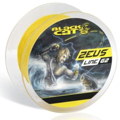 Black Cat Zeus Line gelb G2 400m - Wallerschnur, Durchmesser/Tragkraft:0.45mm / 46kg