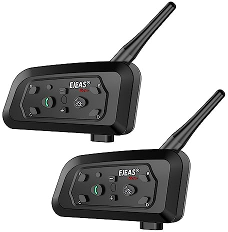 OBEST V6PRO Doppelpack Motorrad Headset Helm Intercom, Kommunikationssystem für bis zu 6 Motorräder mit 800m Reichweite, Wasserdichtes Motorrad Intercom, Funk, Lärmminderung Gegensprechanlage, Funktio