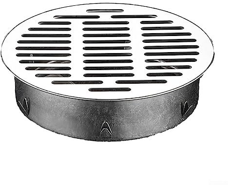 DAZZLEEX Bodenablauf Edelstahl Rund Badezimmer Duschabtropfgestell mit großem Durchmesser Große Hubraum Bodenablauf 200 mm