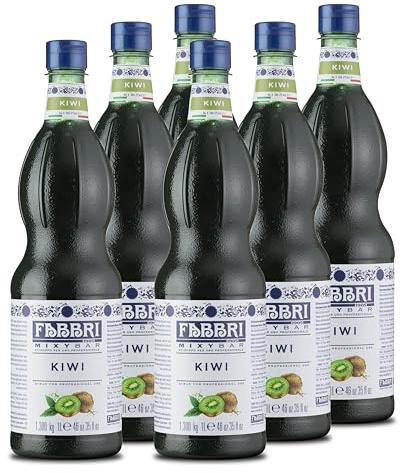Food-United KIWI-FRUCHT-SIRUP 12x1L | FABBRI Mixybar Kiwisirup | sciroppo di kiwi | aus italienischen Kiwis | fabbri 1905 cocktail bar syrop | für klare Spirituosen Cocktails Mocktails Eistee (12)