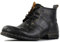 COWSDELLA Nero antico Uomo Marrone chiaro Stivali Chukka Allacciati Moto Casual Pelle Abito Stivaletto per Uomo Moda 6015-1-Vintage Black-10-R