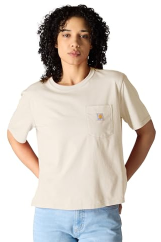 Carhartt Damen T-Shirt aus der Tencel-Faser-Serie, lockere Passform, kurzärmelig, Tasche (auch in Übergrößen erhältlich)