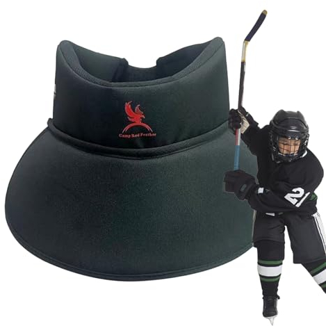 Goowafur Hockey-Nackenschutz für Erwachsene, Nackenschutz für Hockey,Eishockey-Torwart-Hals-Schlüsselbeinschutz | Atmungsaktive Sporthalsmanschette mit ergonomischem Brustschutz für Sportler