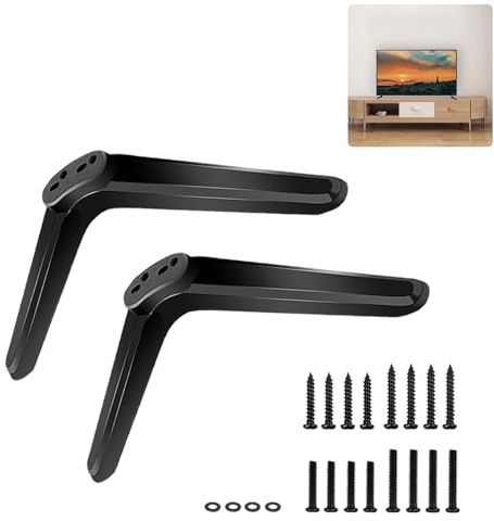 YOUNLEN TV Pedestal Feet - Replacement Base for Most TV Stands, 32-55 Inch, Screws Included