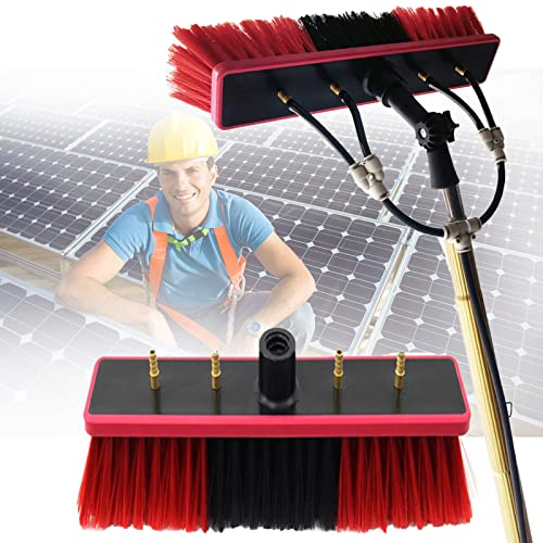 Wasserzufuhr-Stangen-Set, Teleskop-Solarmodul-Reinigungsstange, Fensterreinigungsausrüstung, höhenverstellbare Reinigungsbürste, Reinigung von Photovoltaik und Solarzellen, Fensterreinigungsstange,