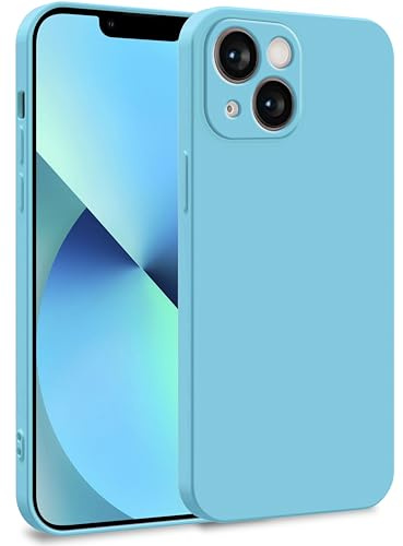 MyGadget Hülle für iPhone 13 Mini - Zweilagige Handyhülle mit Kameraschutz - Cover mit Innenfutter & Silikon außen - Türkis