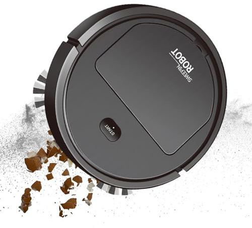 Robot Vacuum Cleaner Mop - 2 in 1 Robotic Ultra Strong Suction|Carpet Automatic Carpet Boost|Gyro Navigation|Virtual Boundary WIFI/APP/Alexa for Pet Hair Hard Floor Carpet|Super Thin Robot Hover