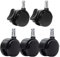 HUAERSICO Bürostuhl Rollen mit Bremse 11mm x 22mm,Für Schreibtischstuhl rollen,Gummirollen bürostuhl,stuhlrollen,Gaming-Stuhlrollen usw,für alle Arten böden,5er set (2 mit Bremse + 3 Standard Rollen)