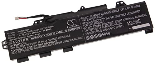 vhbw 1x Batterie de Rechange Ordinateur Portable (4700 mAh, 11,55 V, Li-Polymer) pour HP ZBook 15U G5 (3YW20UT), 15U G5 (3YW01UT), 15U G5 (3YW00UT)