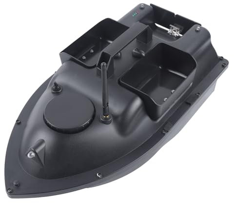Wulimasun Bateau Amorceur,D'appât Pêche GPS Bateau RC Feed Ship Appât Pêche 5200Mah Télécommande 500M Amorceur Télécommandé Contrôle Croisière avec Batterie(Noir)