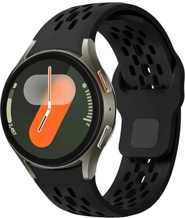 Für Samsung Galaxy Watch 7/6/5/4/FE Armband 40mm 44mm, 6 Classic 47mm 43mm, 4 Classic 46mm 42mm, 5 Pro 45mm - No Gap Silikon Sport Band Atmungsaktive Ersatzarmband