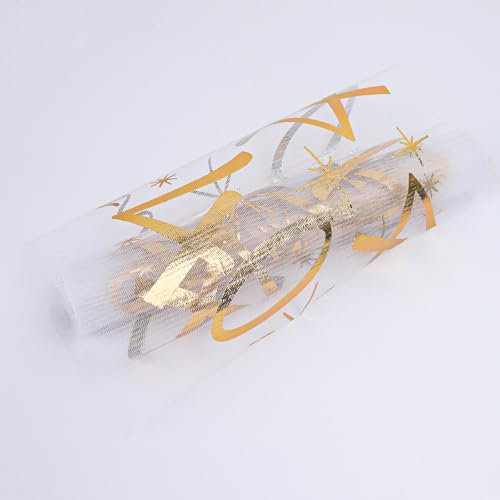 VIKY Tischläufer Geburtstag, 40 Geburtstag Deko, Glänzend Gold Deko 40. Geburtstag Frau Tischdeko, Tischdeko Geburtstag 40, Party Deko 40 Geburtstag Tischband, 40. Geburtstag Deko Tischläufer