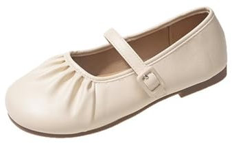 Ballerines pour femme noires avec sangles | Mary Jane Chaussures basses pour femme Beige Pieds larges Chaussures confortables en cuir Bout rond Chaussures plates Chaussures en cuir souple Escarpins